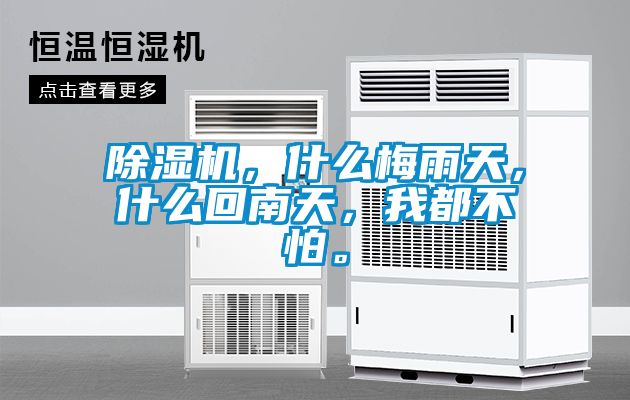 除濕機，什么梅雨天，什么回南天，我都不怕。